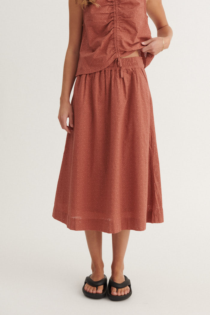 Basic Apparel Lotus Skirt Skirts 780 cedar wood